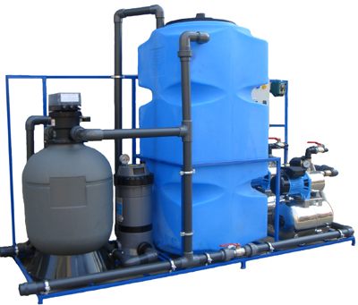 Система очистки воды для автомоек АРОС-5 ДК (с дозатором хим. реагента и картриджным фильтром)