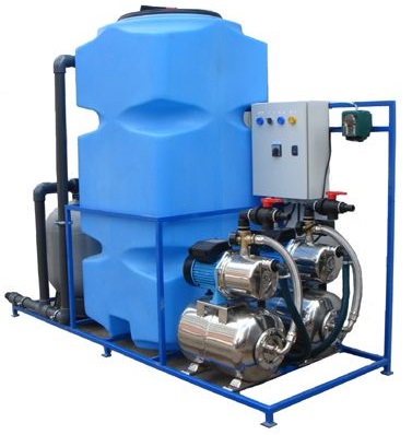 Система очистки воды для автомоек АРОС-4 ДК (с дозатором хим. реагента и картриджным фильтром)