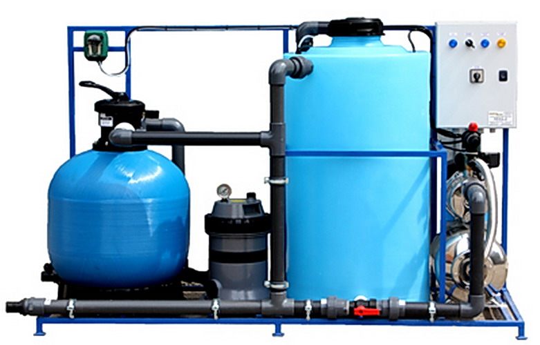 Система очистки воды для автомоек АРОС-2 ДК (с дозатором хим. реагента и картриджным фильтром)