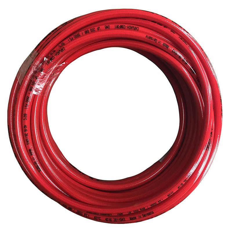 50м. Шланг (красный) для мойки самообслуживания (Морозоустойчивый) 1SN-06, 200бар, -40°C до +60°C (R+M 3001206)